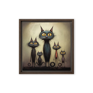 The Awkward Family - Framed Canvas